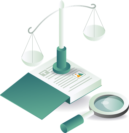 Analysis of legal justice science information  Illustration