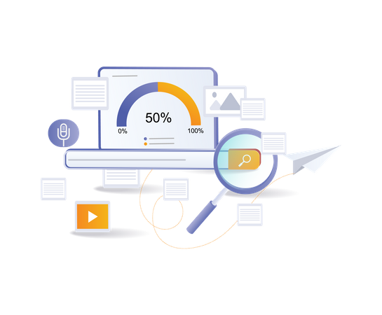 Analysis of search engine optimization information  Illustration