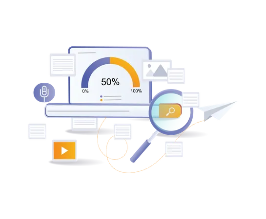 Analysis of search engine optimization information  Illustration