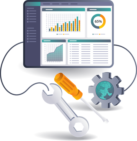 Analysis of technology maintenance to repair damage  Illustration