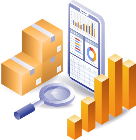 Analysis of the growth of the parcel delivery business  Illustration