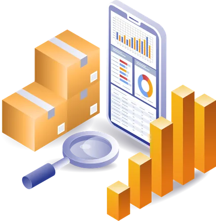 Analysis of the growth of the parcel delivery business  Illustration