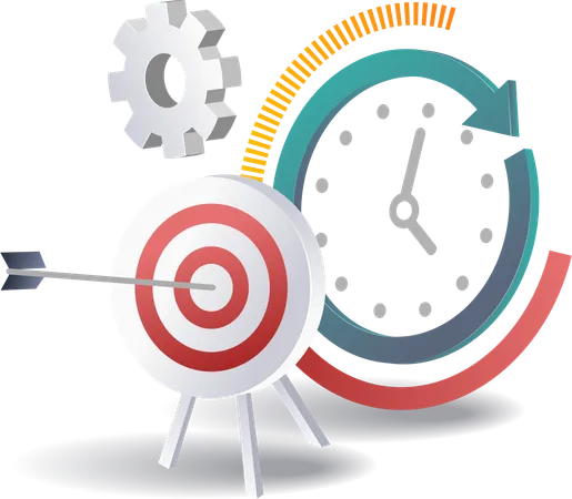 Analysis of Timeframes for Target Business Development  Illustration