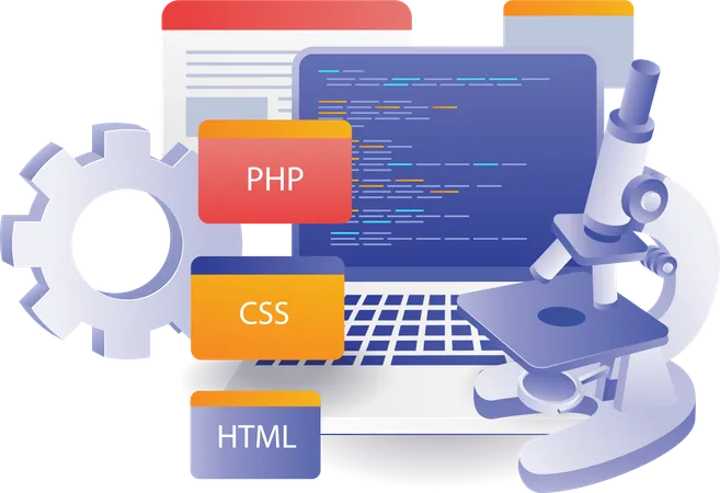 Analysis of web developer programming languages  Illustration