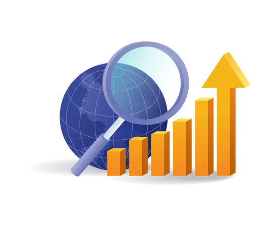 Analysis of world business developments  Illustration