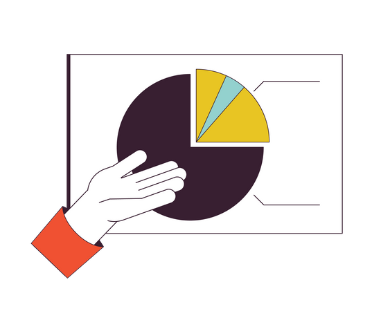 Analysis presentation hand  Illustration