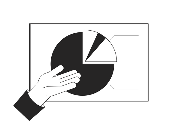 Analysis presentation hand  Illustration