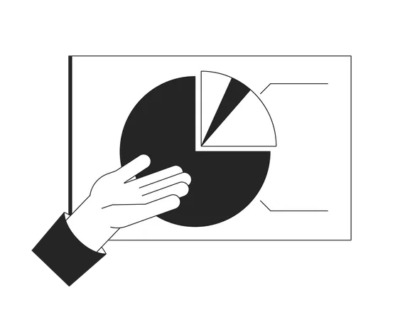 Analysis presentation hand  Illustration