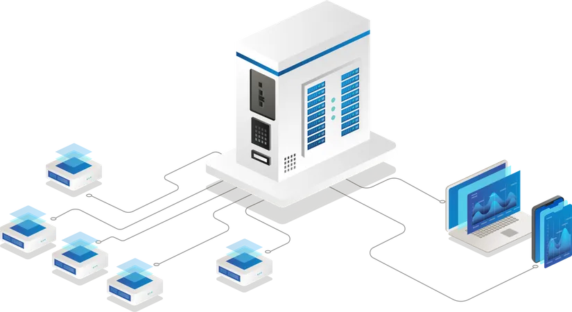 Analysis server network  Illustration