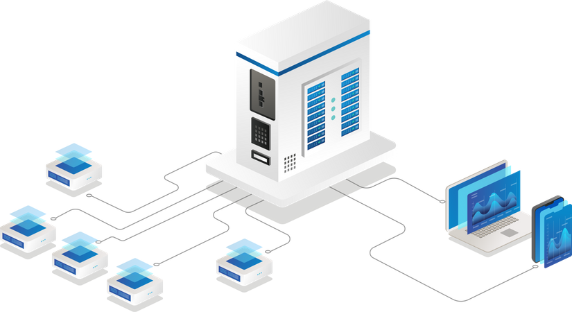 Analysis server network  Illustration