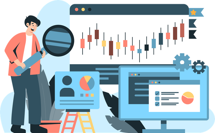 Analysis Trend Market  Illustration