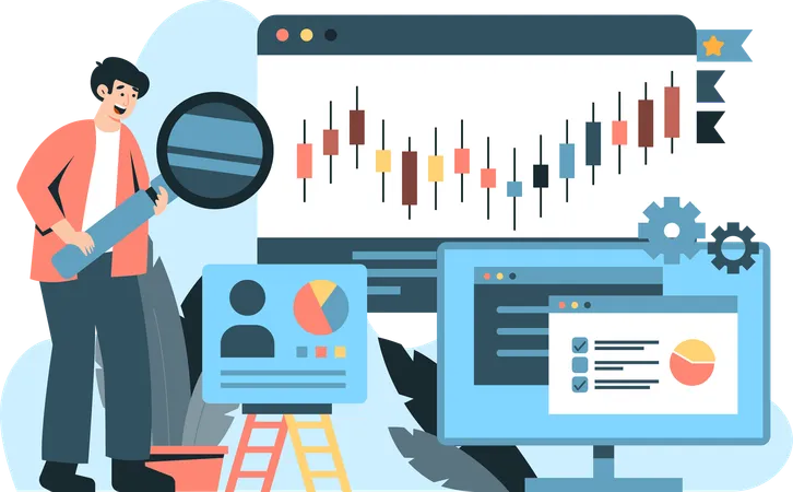 Analysis Trend Market  Illustration