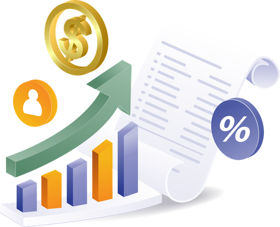 Analyst business development report details  Illustration