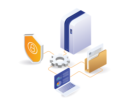 Analyst server data security mechanisms  Illustration