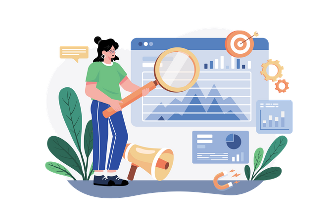 Analyste de recherche marketing  Illustration