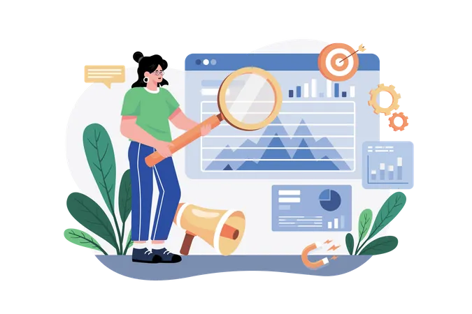 Analyste de recherche marketing  Illustration