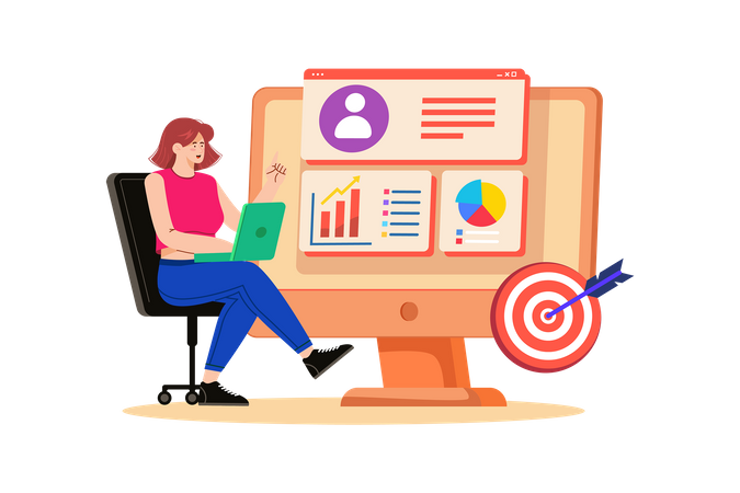 Analyste de recherche marketing  Illustration