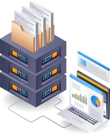 Analyste de serveurs Big Data  Illustration