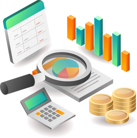 Analyste en investissements d'entreprises de revenus à l'échéance  Illustration