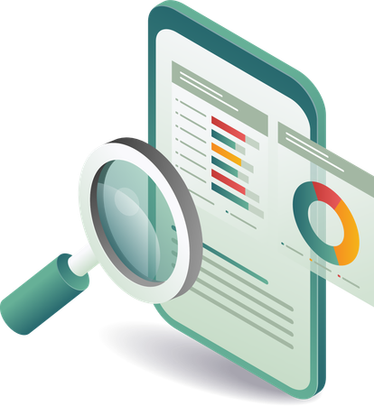 Tableau de données des analystes en gestion d'entreprise  Illustration