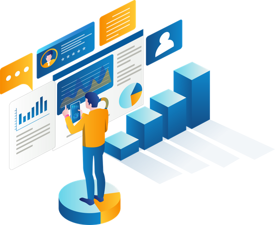 Analyste marketing  Illustration