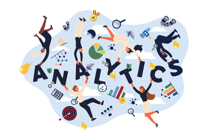 Analystes faisant des présentations Kpi  Illustration