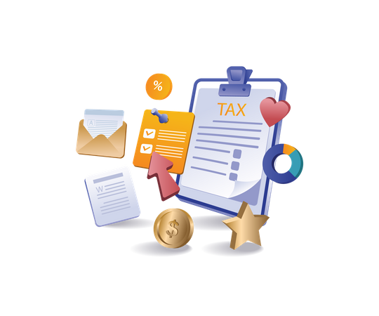 Analyst's monthly tax report  Illustration