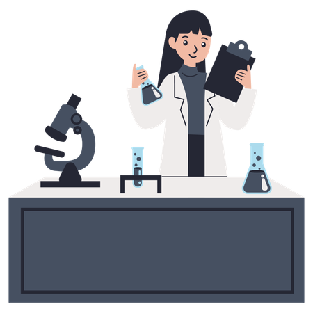 Analytical Chemistry viewed by scientist  Illustration