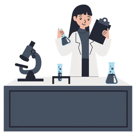 Analytical Chemistry viewed by scientist  Illustration