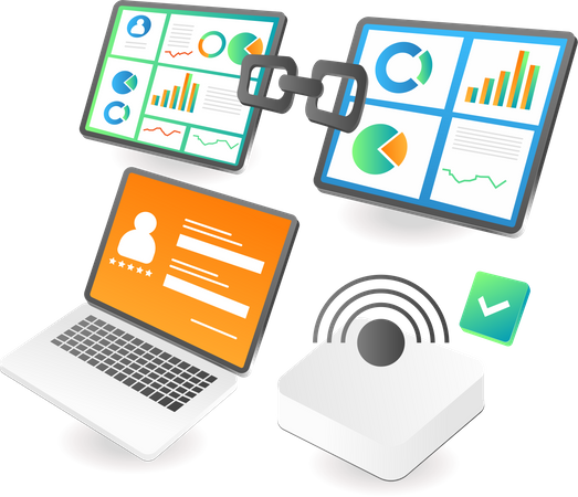 Analytical personal data link  Illustration