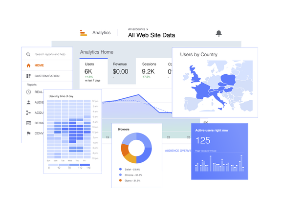 Analytics infographic chart  Illustration