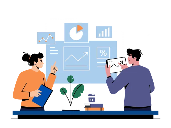 Analytics-Präsentation  Illustration