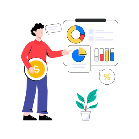 Analytics Report  Illustration