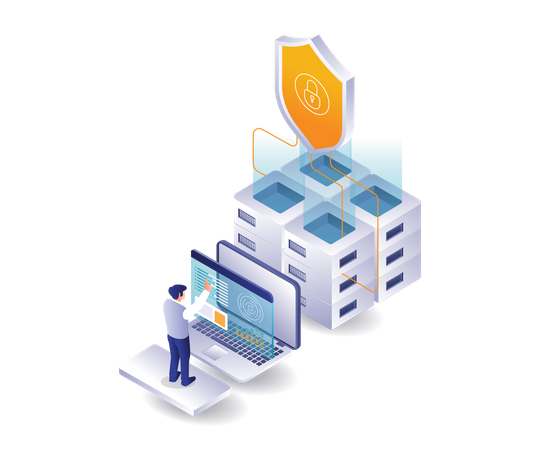 Analytics server data security  Illustration