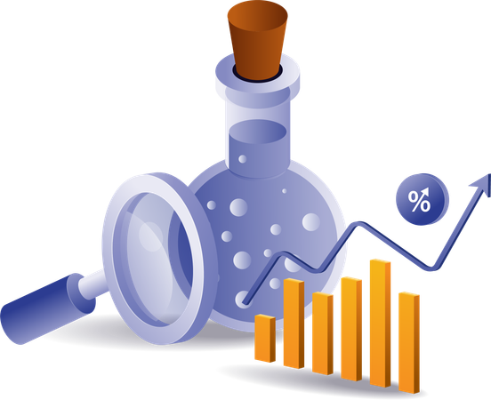 Analytische Labor-Experimentierflasche  Illustration