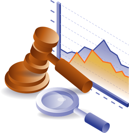 Analytische Grafik der Richterergebnisse  Illustration