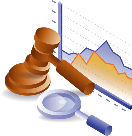 Analytische Grafik der Richterergebnisse  Illustration