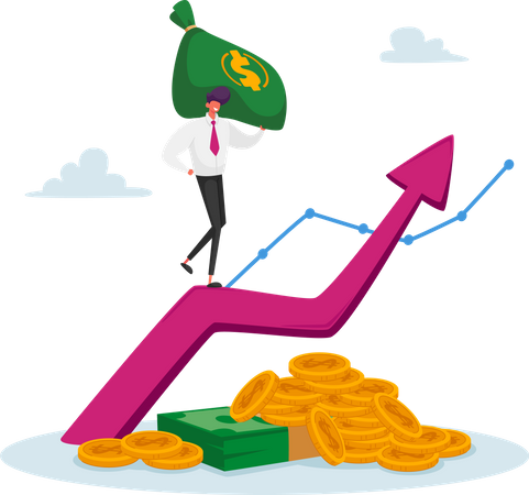 Analyze growth graph  Illustration