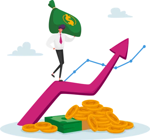 Analyze growth graph  Illustration