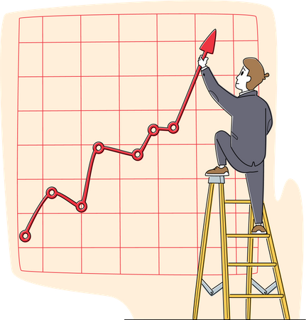 Analyze growth graph  Illustration