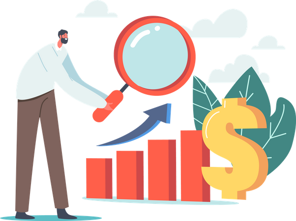 Analyze Growth graph  Illustration