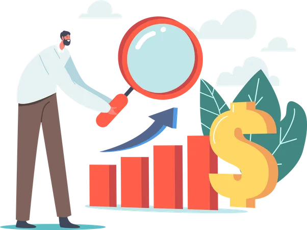 Analyze Growth graph  Illustration