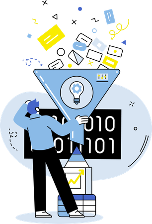 Analyze market trends helps identify opportunities for growth  Illustration