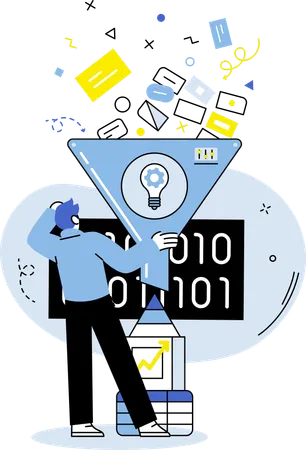 Analyze market trends helps identify opportunities for growth  Illustration