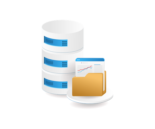 Analyze stored server folder databases  Illustration