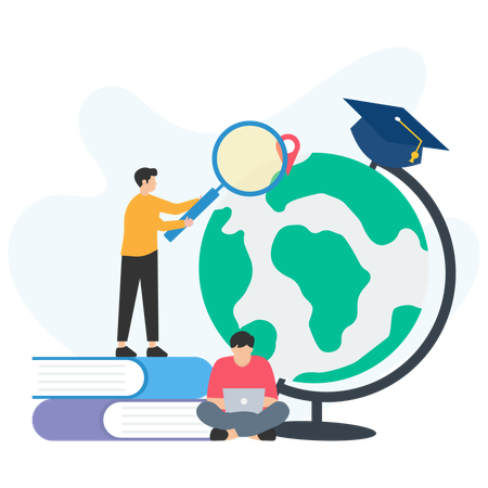 Analyze world education  Illustration