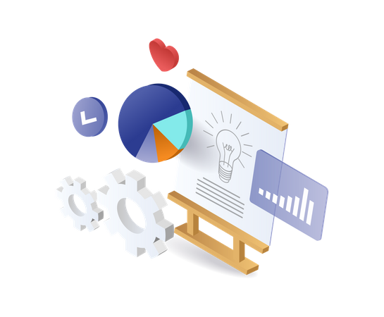 Analyzing business idea  Illustration