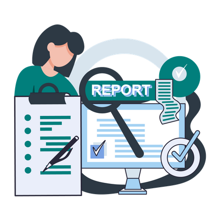 Analyzing business report Illustration