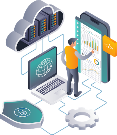 Analyzing Data Security in Cloud Server Environments  Illustration