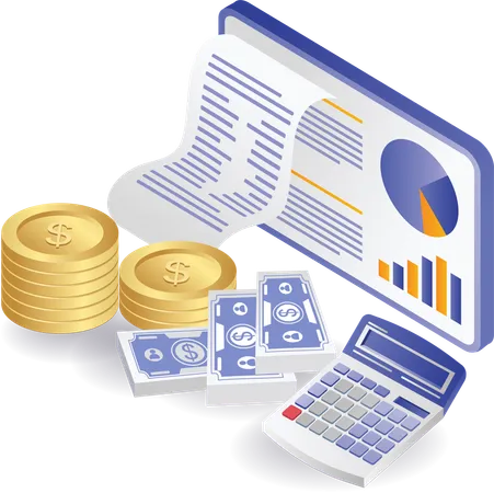 Analyzing financial growth  Illustration